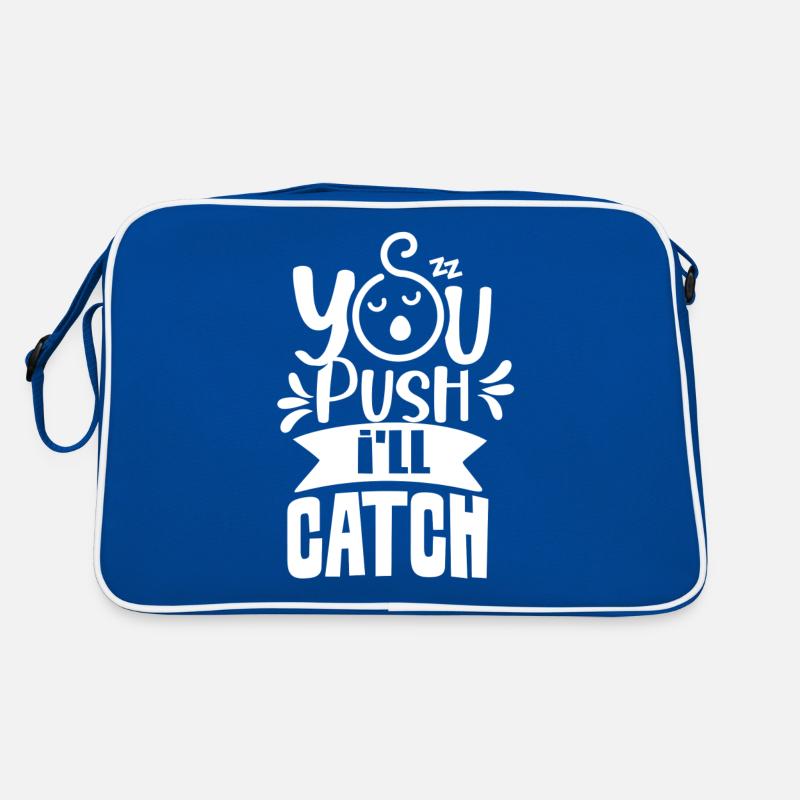 You press I catch midwife midwives profession Retro Bag
