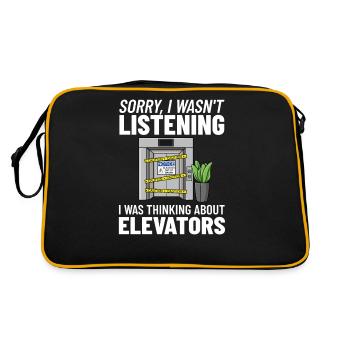 Elevator Elevator Technician Elevator Elevator - Retro Bag - black/gold - Back