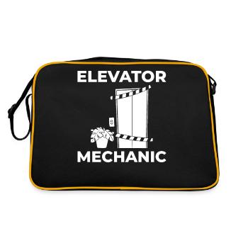 Elevator Elevator Technician Elevator Elevator - Retro Bag - black/gold - Back