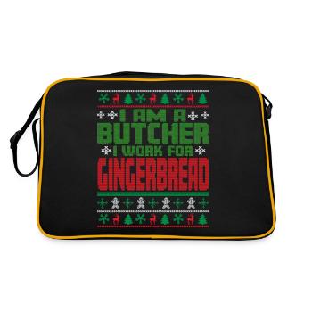 Dicton de Noël de boucher - Sac Retro - noir/or - Dos