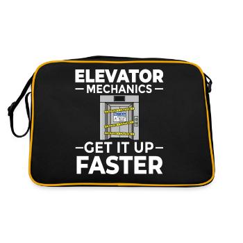 Elevator Elevator Technician Elevator Elevator - Retro Bag - black/gold - Back