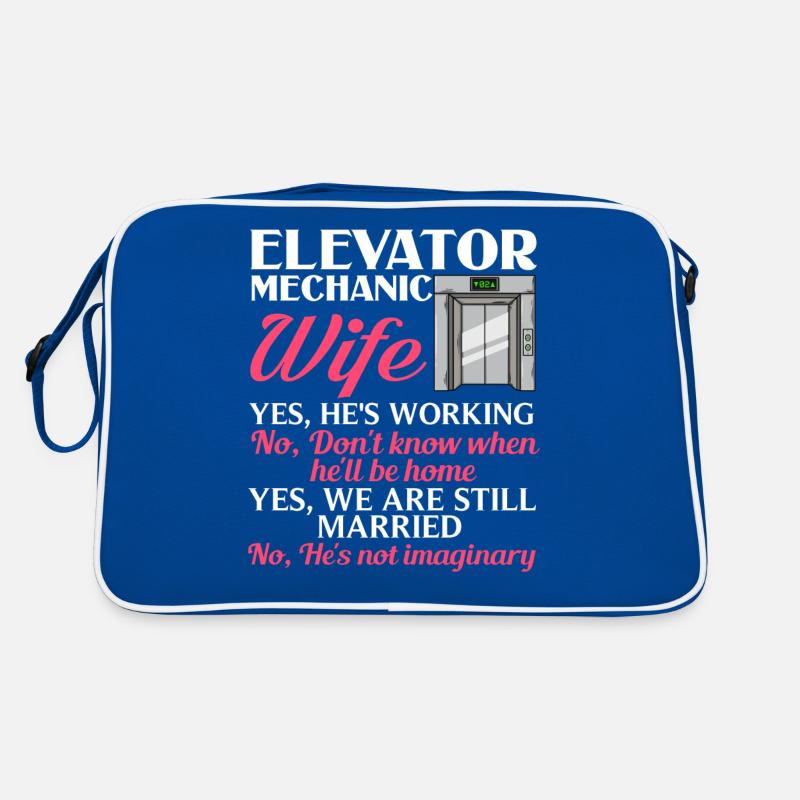 Elevator Elevator System Technician Woman Elevator Elevator Retro Bag
