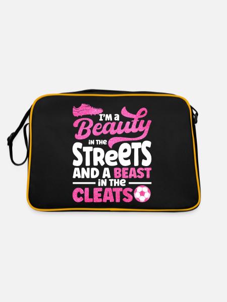 At A Beauty In The Streets and A Beast In The - Retro Bag - black/gold - Back