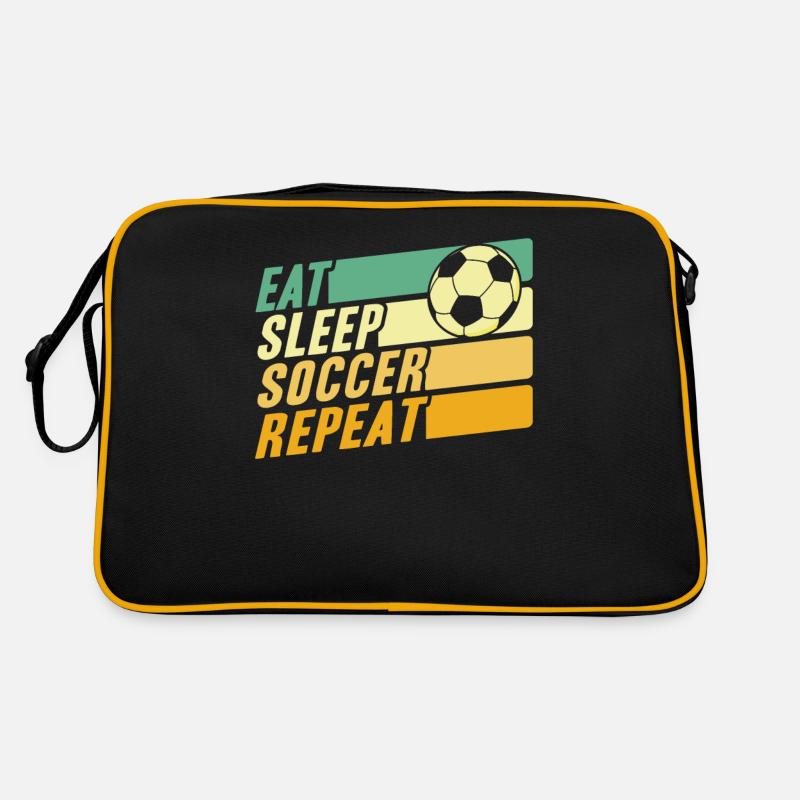 Manger dormir Soccer Répéter Sac Retro