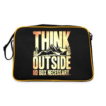 Think Outside No Necessary - Retro Bag - black/gold - Back