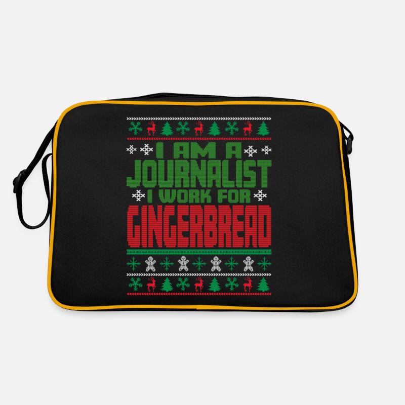 Journalist Weihnachten Spruch Retro Tasche