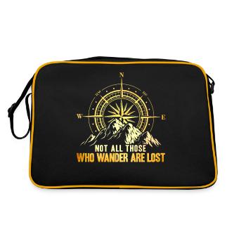 Tous ceux qui errent ne sont pas perdus - Sac Retro - noir/or - Dos