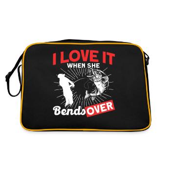 I Love It When She bends Over - Retro Bag - black/gold - Back