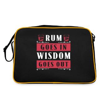 Rhum drôle pour les rumologues alcoolisés - Sac Retro - noir/or - Dos