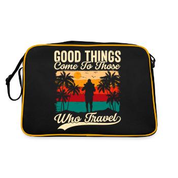 Good Things Come To Those Who Travel - Retro Bag - black/gold - Back