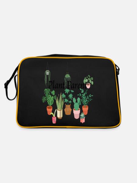 Plant Parent - Retro Tasche - Schwarz/Gold - Hinten