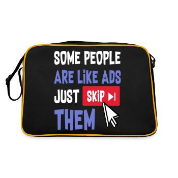Some People Are Like Ads Just Skip Them - Retro Bag - black/gold - Back