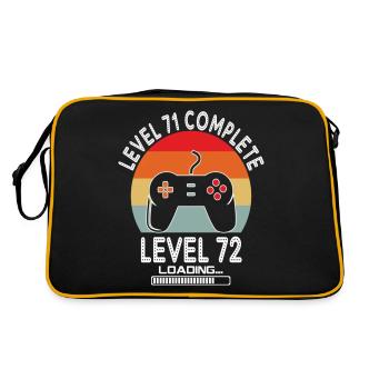 Level 71 Complete Level 72 Loading - Retro Tasche - Schwarz/Gold - Hinten