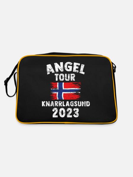 KNARRLAGSUND 2023 Angel Tour Norwegen - Retro Tasche - Schwarz/Gold - Hinten