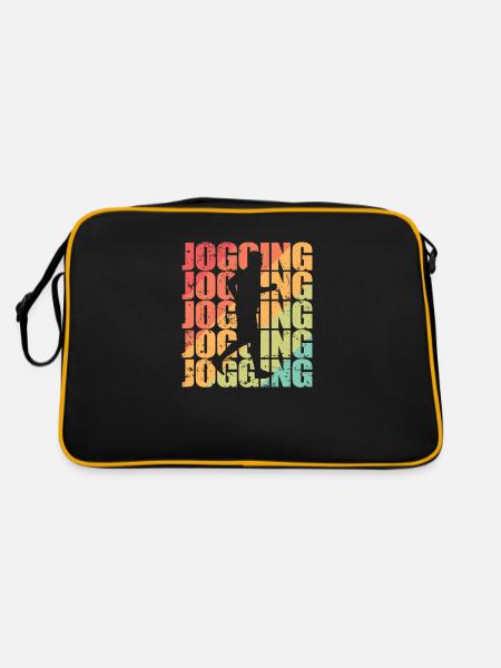 Jogging Racing Fitness Sports Running - Retro Bag - black/gold - Back