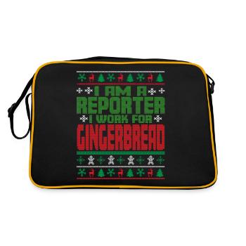 Reporter Christmas Quote - Retro Bag - black/gold - Back