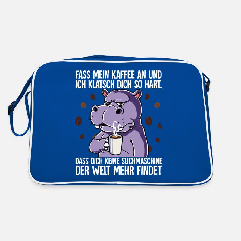Fass mein Kaffee an und ich klatsch dich Kaffee Retro Tasche