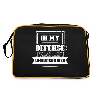Laissé sans surveillance pour ma défense - Sac Retro - noir/or - Dos