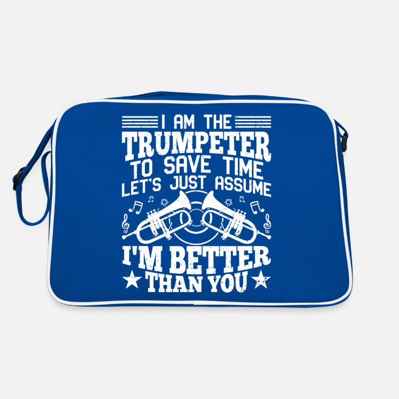 Trompeter Trompete Instrument Blechblasmusik Retro Tasche