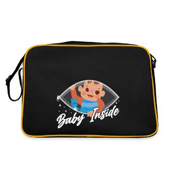 Annonce de bébé à l’intérieur de bébé à l’intérieur de la grossesse - Sac Retro - noir/or - Dos