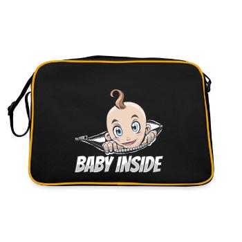 Bébé à l’intérieur Annonce enceinte Bébé à l’intérieur - Sac Retro - noir/or - Dos