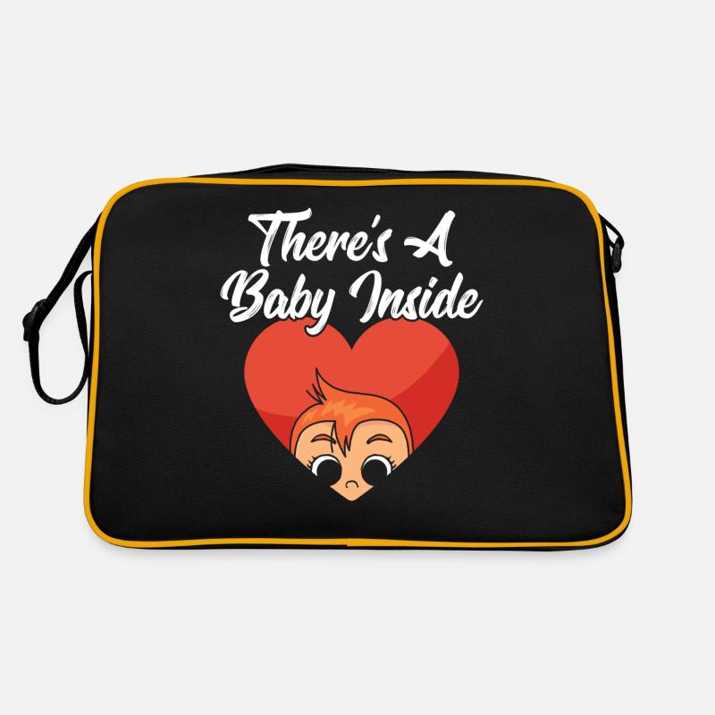 Il y a un bébé dedans mignon bébé à l’intérieur enceinte Sac Retro