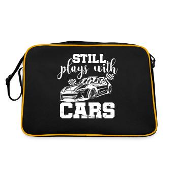 Fan De Voiture De Sports Humour Cadeau - Sac Retro - noir/or - Dos