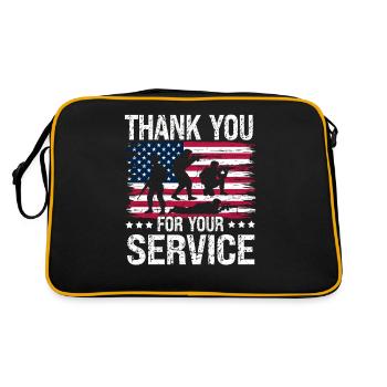 Soutien Aux Ancien Soldats États Unis Patriot - Sac Retro - noir/or - Dos
