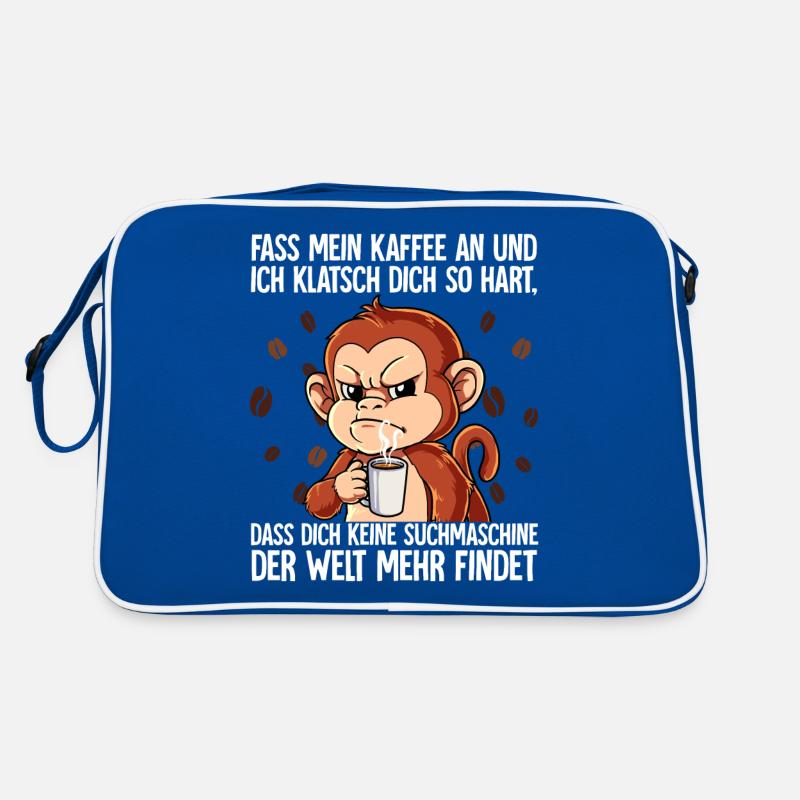 Fass mein Kaffee an und ich klatsch dich Kaffee Retro Tasche