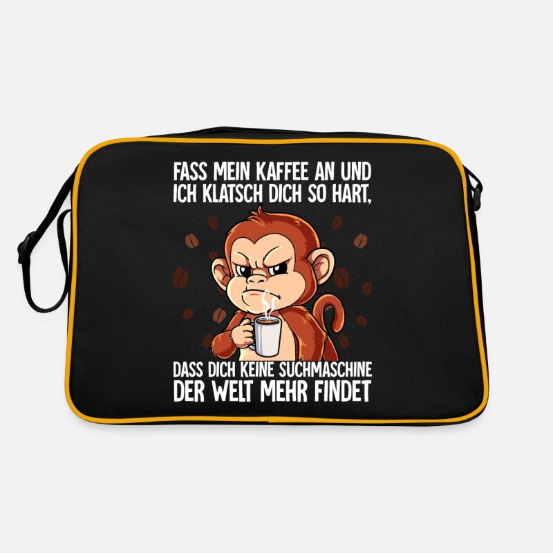Fass mein Kaffee an und ich klatsch dich Kaffee Retro Tasche