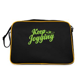 Keep Jogging Fitness Sport Running - Retro Bag - black/gold - Back