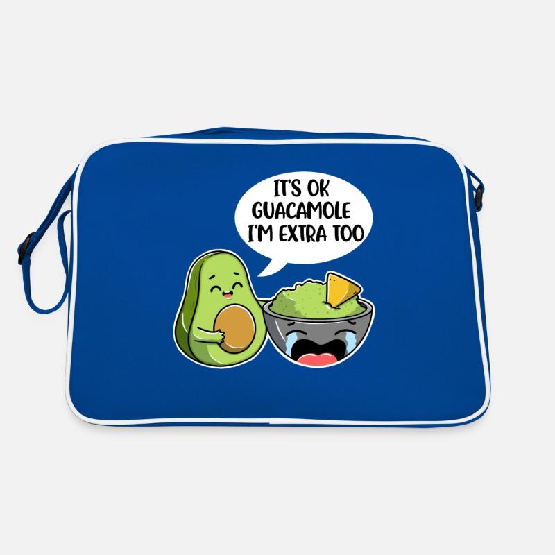 Its Ok Guacamole Im Extra Too Avocado Geschenk Retro Tasche