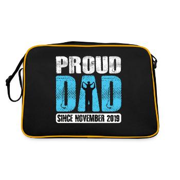 Fier papa depuis novembre 2019 - Sac Retro - noir/or - Dos