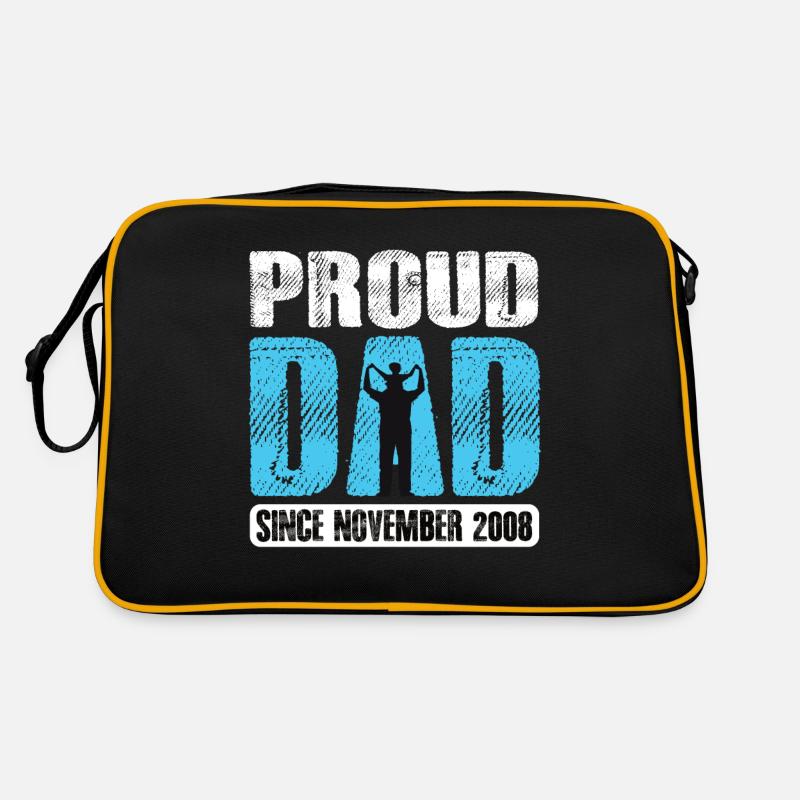 Proud Dad Since November 2008 Retro Tasche