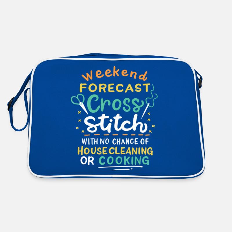 Weekend Forecast Cross Stitch Retro Bag