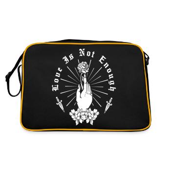 L’amour ne suffit pas main rose et poignard - Sac Retro - noir/or - Dos