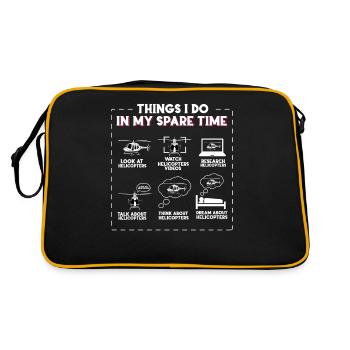 Ce que je fais pendant mon temps libre Vis de levage - Sac Retro - noir/or - Dos