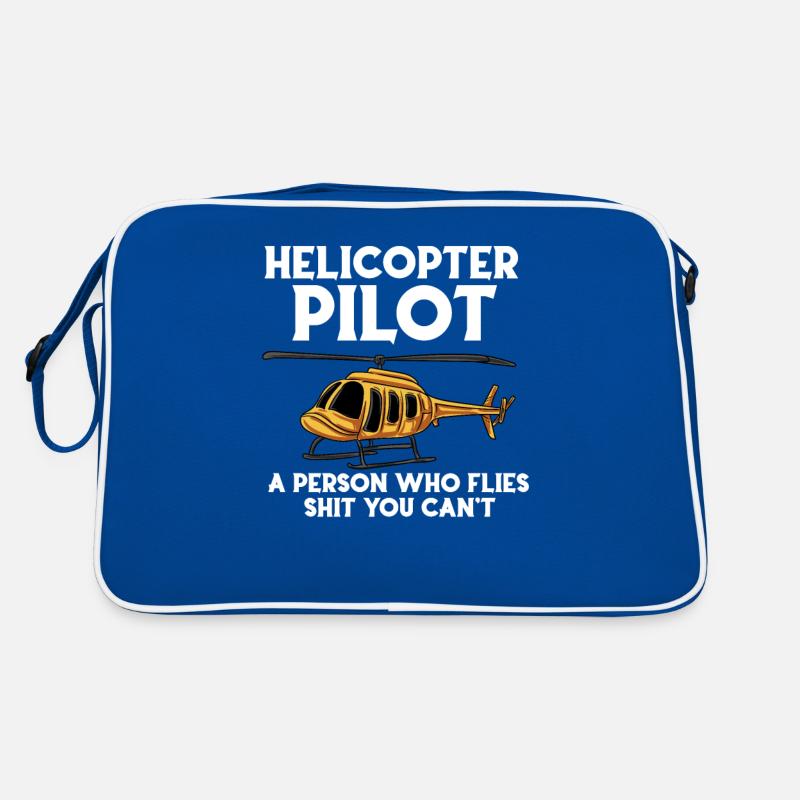 Hubschrauberpilot Eine Person, die Scheiße fliegt, Retro Tasche