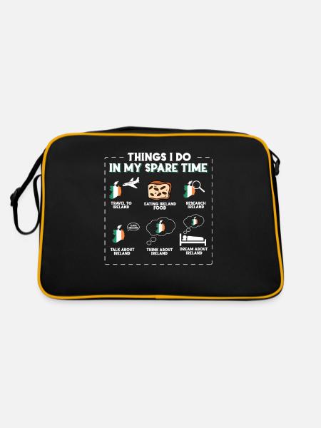 Things I do in my spare time Ireland - Retro Bag - black/gold - Back