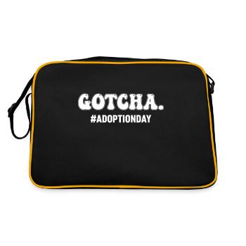 Gotcha Adoption Day Hooray Foster Care Forever - Retro Bag - black/gold - Back