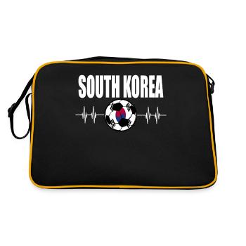 Corée du Sud de football - Sac Retro - noir/or - Dos