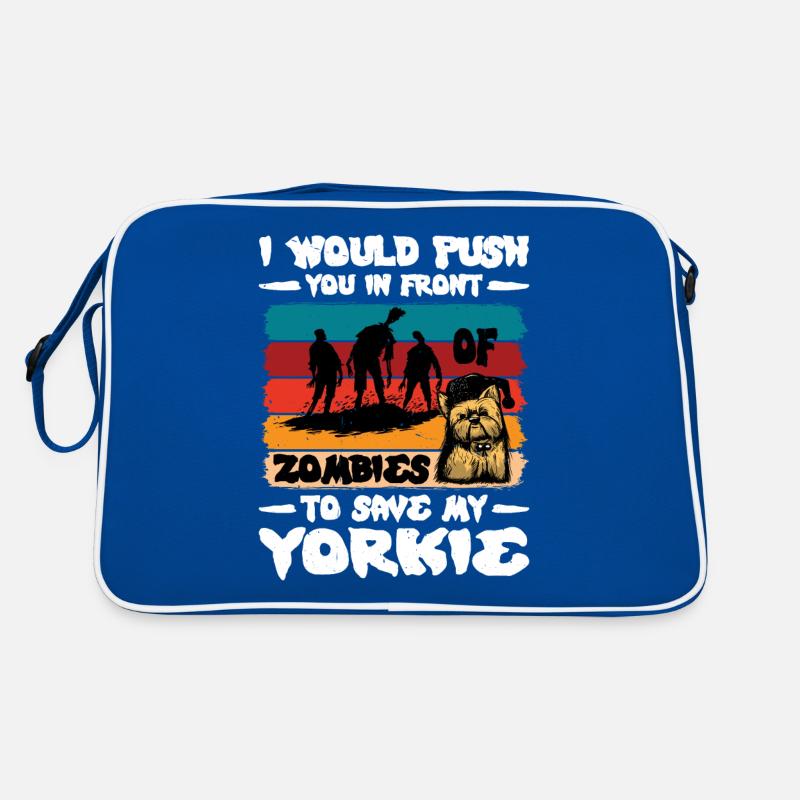 Je te pousse devant les zombies pour sauver mon Yorkie Sac Retro