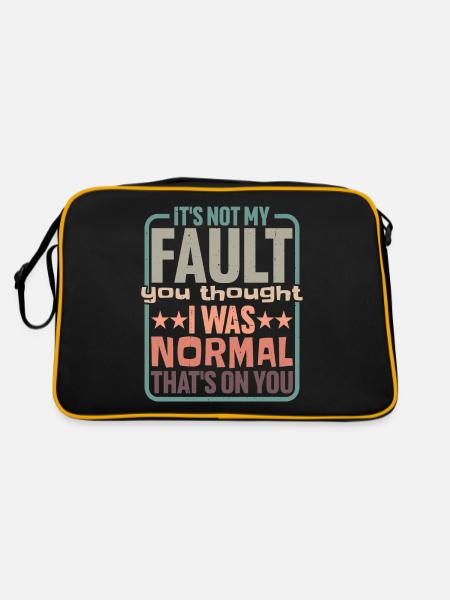 You thought I was normal, that's on you 2 - Retro Bag - black/gold - Back