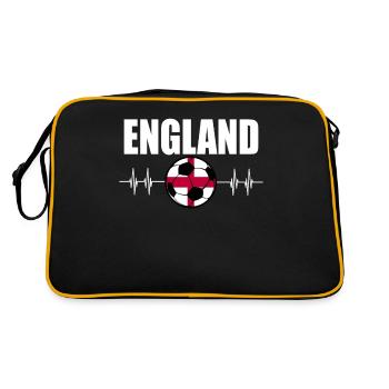 England Fußball - Retro Tasche - Schwarz/Gold - Hinten