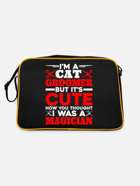 But It's Cute How You Thought I Was A Magician - Retro Bag - black/gold - Back