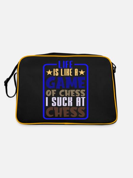 La vie est comme une partie d’échecs, je suis nul aux échecs 2 - Sac Retro - noir/or - Dos