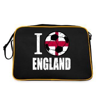 England Fußball - Retro Tasche - Schwarz/Gold - Hinten