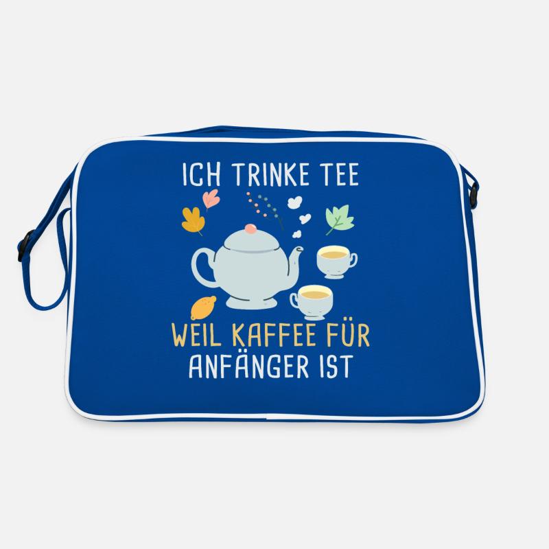 Lustiges gemütlich Bio Tee Trinker Spruch design Retro Tasche