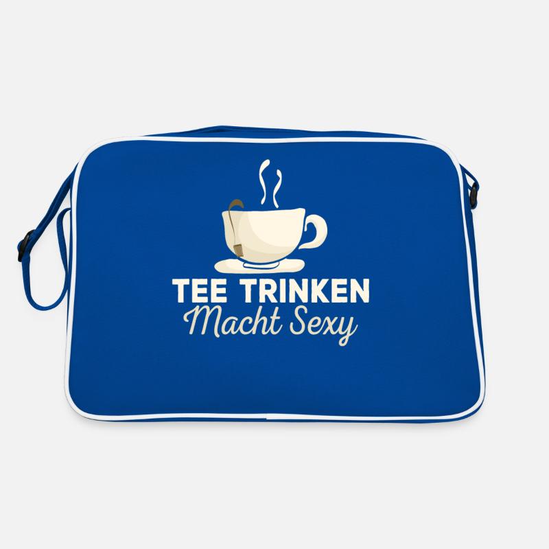 Lustiges gemütlich Bio Tee Trinker Spruch design Retro Tasche