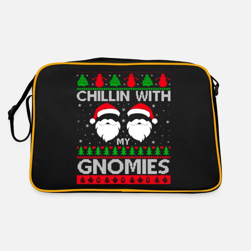Chilling With My Gnomies Retro Tasche